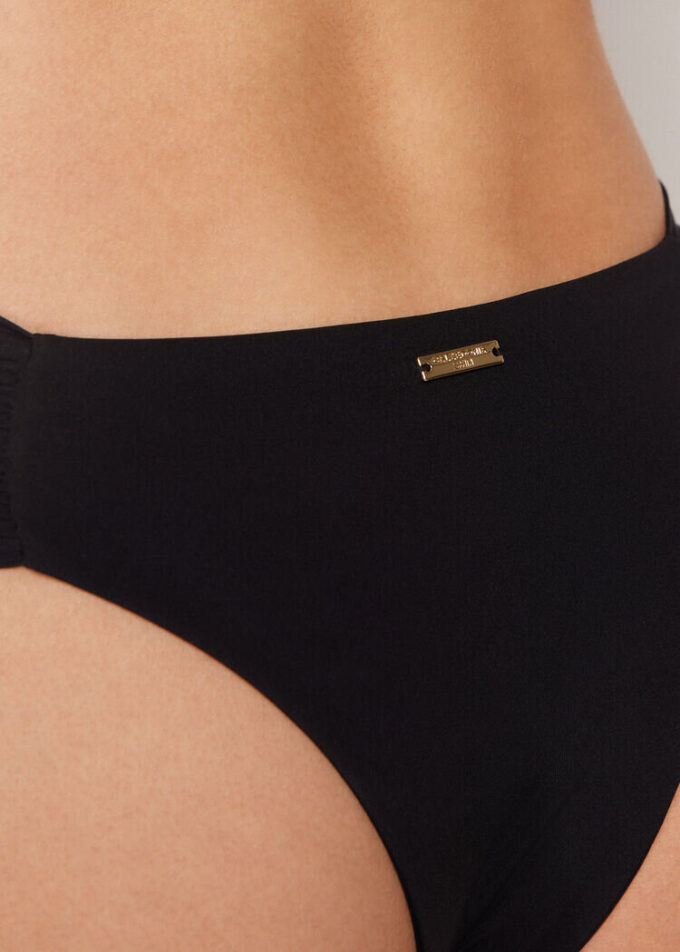 Drapované brazilské plavkové kalhotky Premium Fit