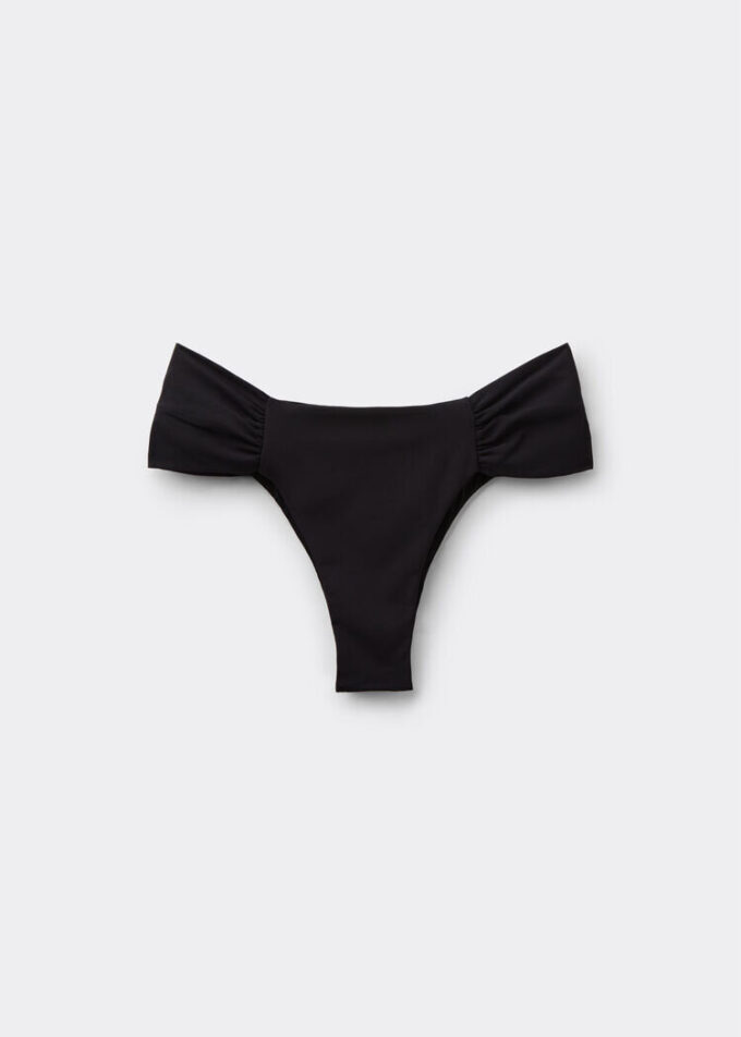 Drapované brazilské plavkové kalhotky Premium Fit