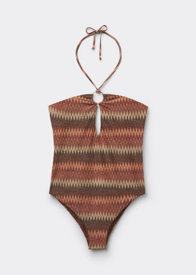 Jednodílné plavky Golden Chevron