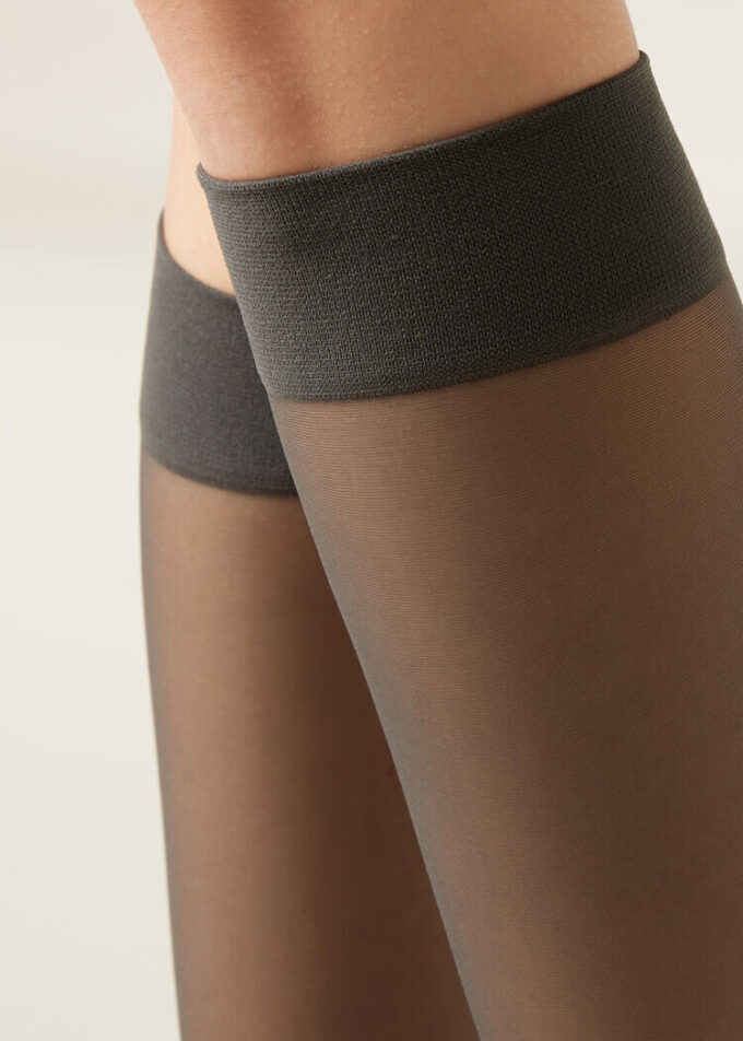 Ponožky s manžetou Comfort 20 denier