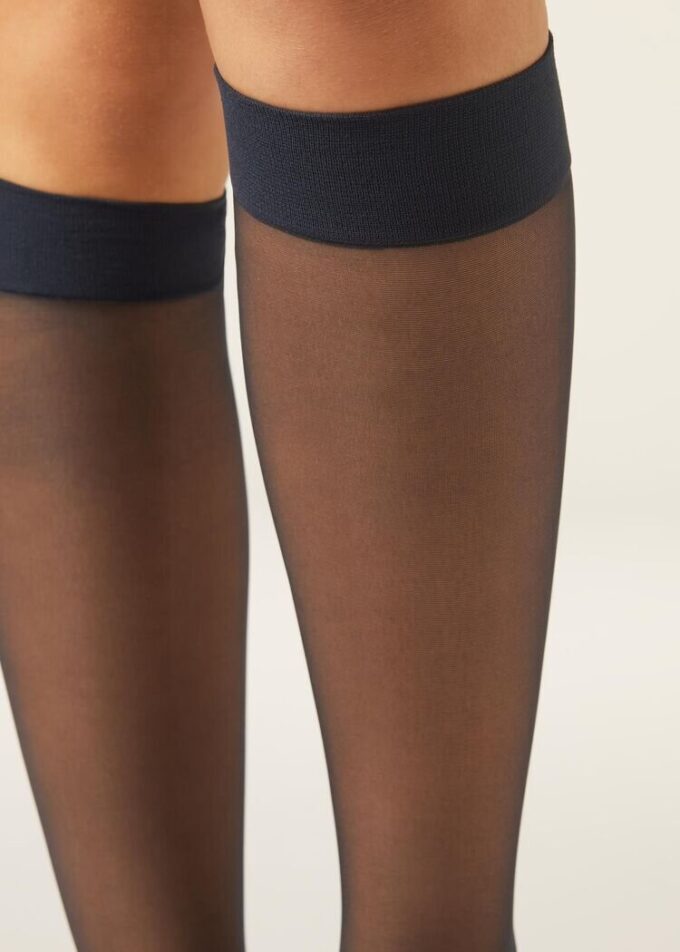 Ponožky s manžetou Comfort 20 denier