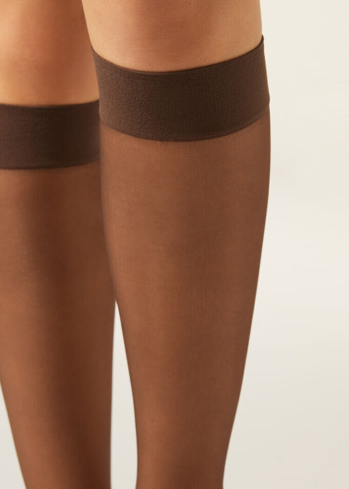 Ponožky s manžetou Comfort 20 denier