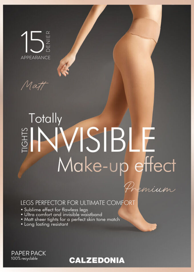 Průsvitné matné punčocháče s neviditelným make-up efektem, 15 den