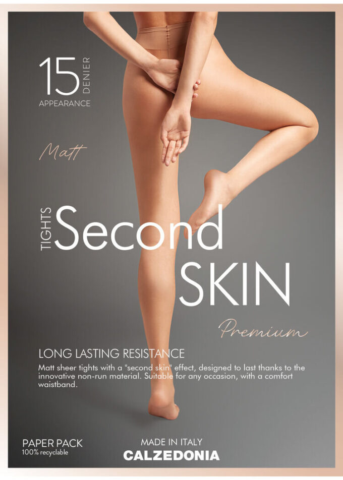 Průsvitné matné punčocháče Second Skin Resistant 15 denier