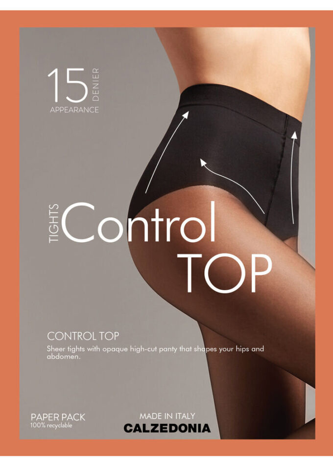Průsvitné punčocháče Control Top, 15 denierů