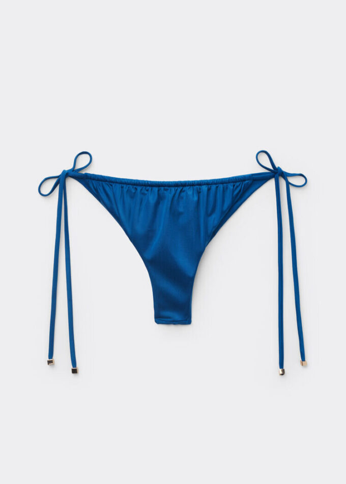 Saténové brazilské spodní díly plavek