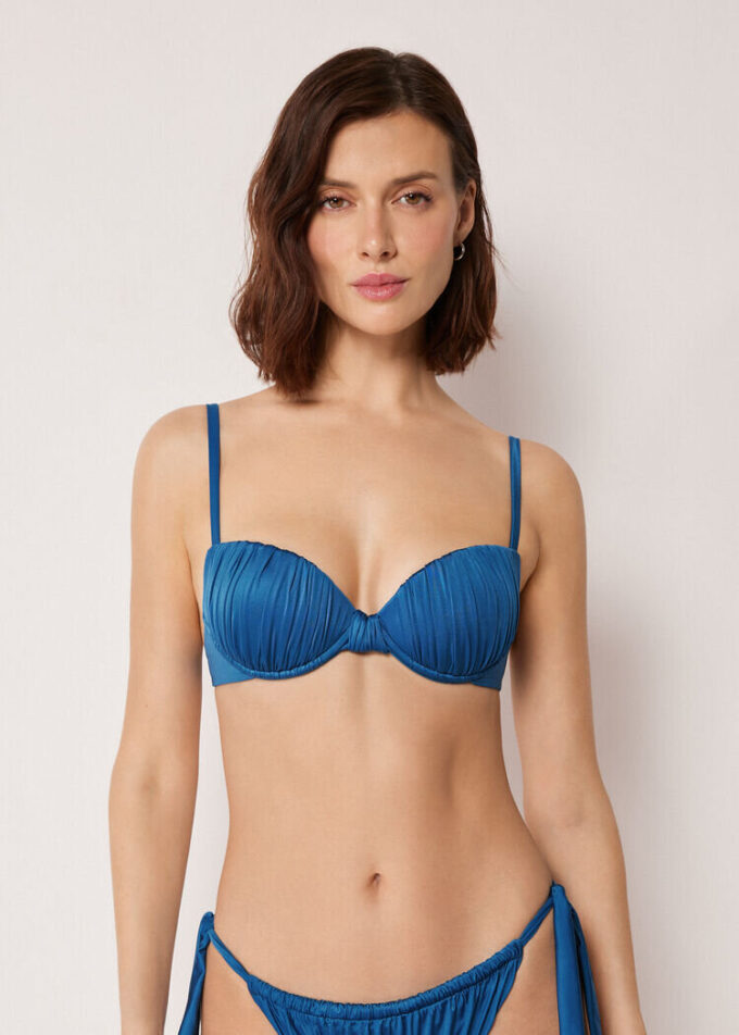 Vyztužené Push-up horní díly plavek Shiny Satin