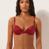 Vyztužené Push-up horní díly plavek Shiny Satin