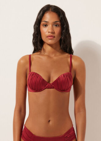 Vyztužené Push-up horní díly plavek Shiny Satin