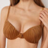 Vyztužené Push-up horní díly plavek Shiny Satin