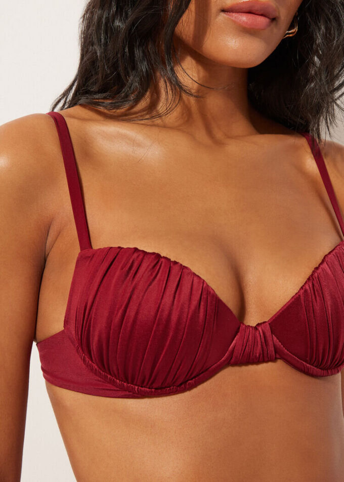 Vyztužené Push-up horní díly plavek Shiny Satin