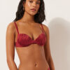 Vyztužené Push-up horní díly plavek Shiny Satin