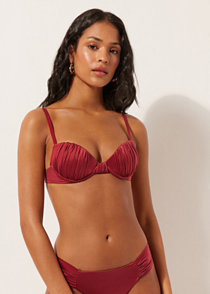 Vyztužené Push-up horní díly plavek Shiny Satin