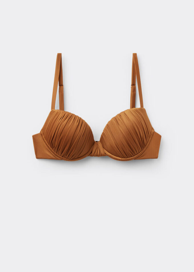 Vyztužené Push-up horní díly plavek Shiny Satin