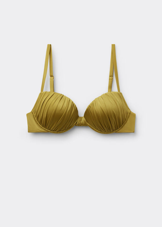 Vyztužené Push-up horní díly plavek Shiny Satin